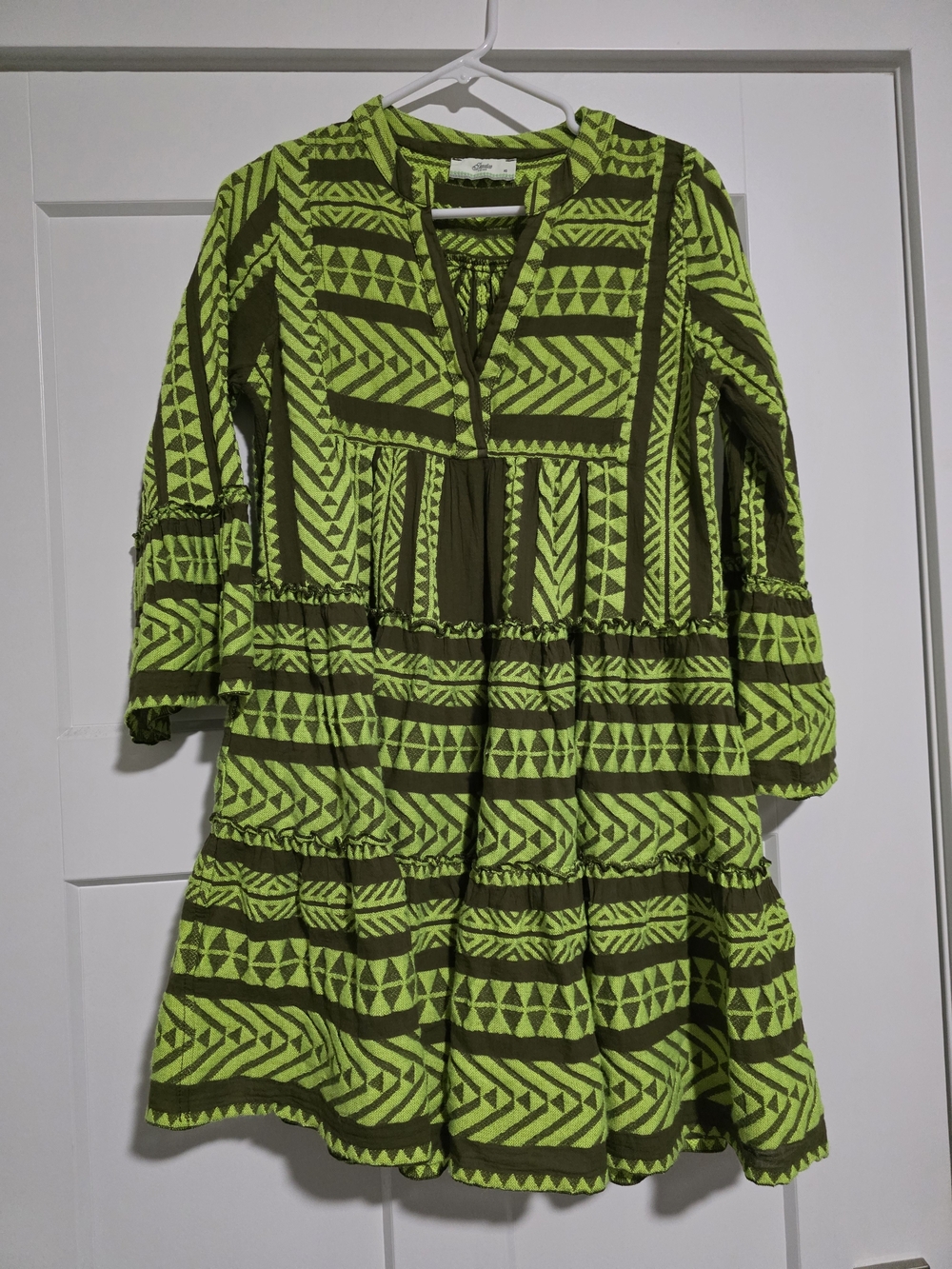 Devotion Twins NEW size XS Neon Green & Olive ELLA Dress